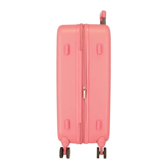 Mala de Viagem / Trolley Médio 70cm 4R Minnie DISNEY 100 HAPINESS Coral | Ref. 186.3669222