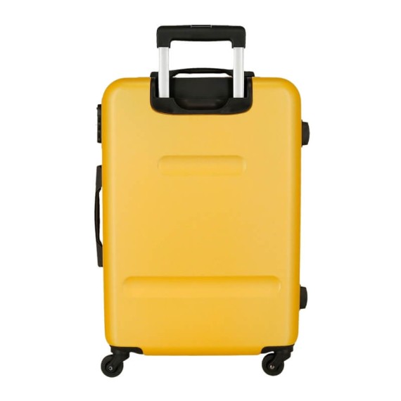 Mala de Viagem / Trolley Médio 65cm 4R ROLL ROAD Flex Amarela | Ref. 186.584946DB
