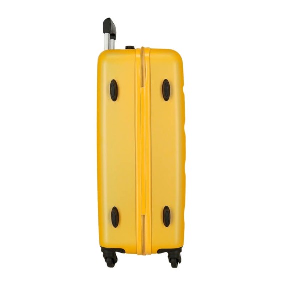 Mala de Viagem / Trolley Médio 65cm 4R ROLL ROAD Flex Amarela | Ref. 186.584946DB