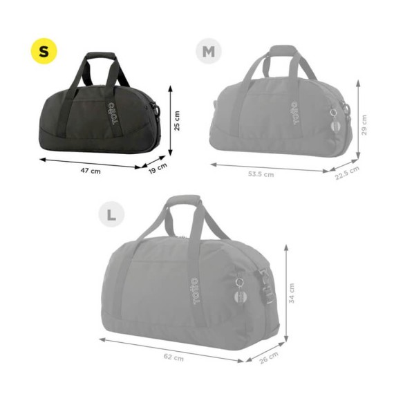 Saco Desportivo Totto ACTIVE S Preto | Ref. 330.ET05ACT025N01S