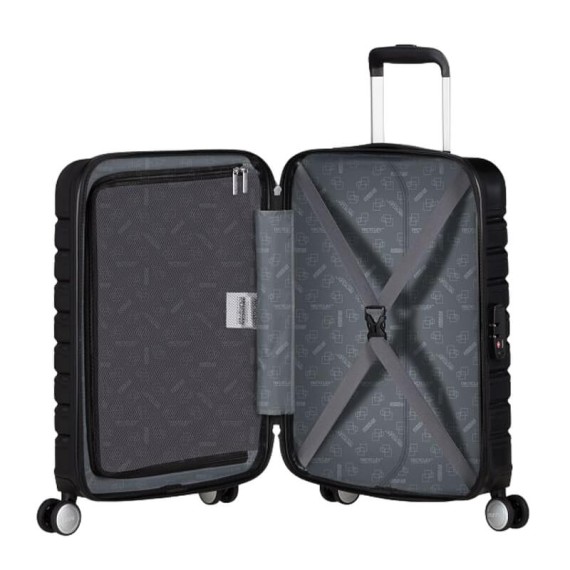 AMERICAN TOURISTER Mala de Cabine 55cm 4R Flashline Preta | Ref. 92ME800109