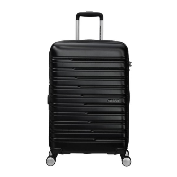 AMERICAN TOURISTER Mala de Viagem Média 67cm 4R Exp. Flashline Preta | Ref. 92ME800209