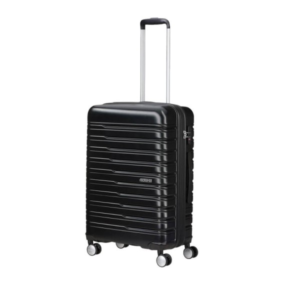 AMERICAN TOURISTER Mala de Viagem Média 67cm 4R Exp. Flashline Preta | Ref. 92ME800209