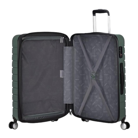 AMERICAN TOURISTER Mala de Viagem Média 67cm 4R Exp. Flashline Verde Floresta | Ref. 92ME800204