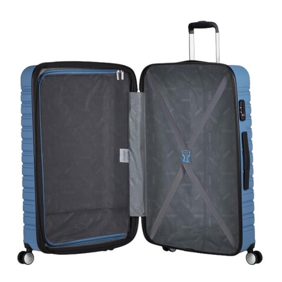 AMERICAN TOURISTER Mala de Viagem Grande 78cm 4R Exp. Flashline Azul Coroa | Ref. 92ME800301