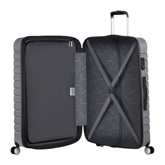 AMERICAN TOURISTER Mala de Viagem Grande 78cm 4R Exp. Flashline Prata | Ref. 92ME800325