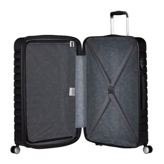 AMERICAN TOURISTER Mala de Viagem Grande 78cm 4R Exp. Flashline Preta | Ref. 92ME800309