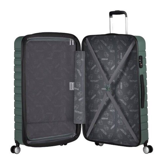 AMERICAN TOURISTER Mala de Viagem Grande 78cm 4R Exp. Flashline Verde Floresta | Ref. 92ME800304