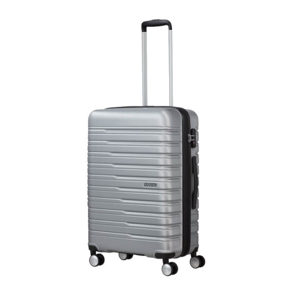 AMERICAN TOURISTER Mala de Viagem Média 67cm 4R Exp. Flashline Prata | Ref. 92ME800225