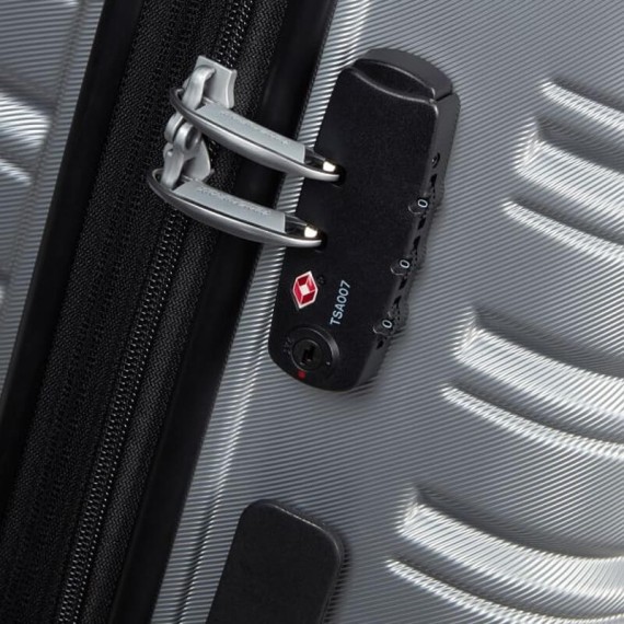 AMERICAN TOURISTER Mala de Viagem Média 67cm 4R Exp. Flashline Prata | Ref. 92ME800225