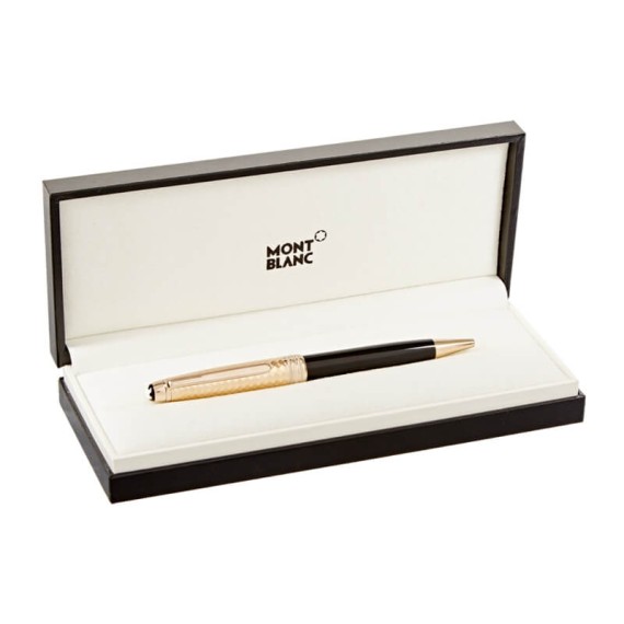 Ballpoint Montblanc Meisterstück Doué Geometry Gold-Coated Classique | Ref. 238.118095