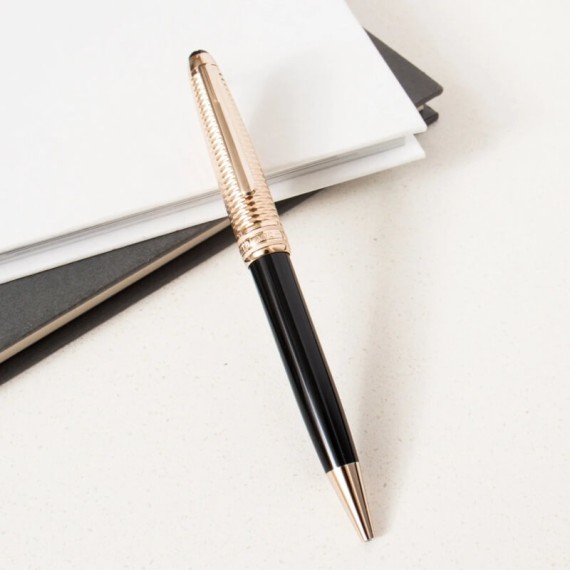 Ballpoint Montblanc Meisterstück Doué Geometry Gold-Coated Classique | Ref. 238.118095