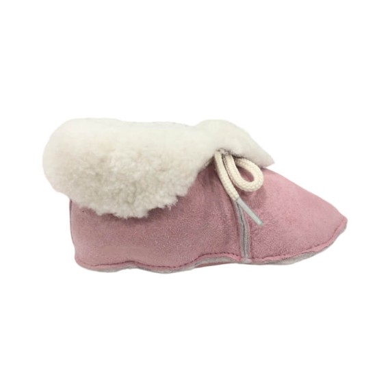 Decorpele Pantufas de Bebé em Pele de Ovelha N.º 16 Rosa Bebé | Ref. 180.3-16RB