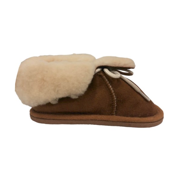 Pantufas de Bebé em Pele de Ovelha N.º 21 Decorpele 11 Castanho | Ref. 180.11-21C