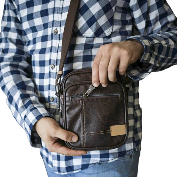 Bolsa de Tiracolo c/ Bolso Frontal Lois WARREN Castanha | Ref. 237.31731902