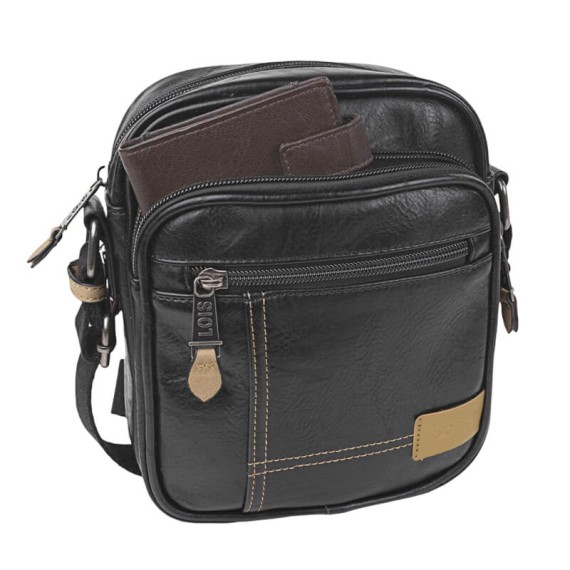 Bolsa de Tiracolo c/ Bolso Frontal Lois WARREN Preta | Ref. 237.31731901