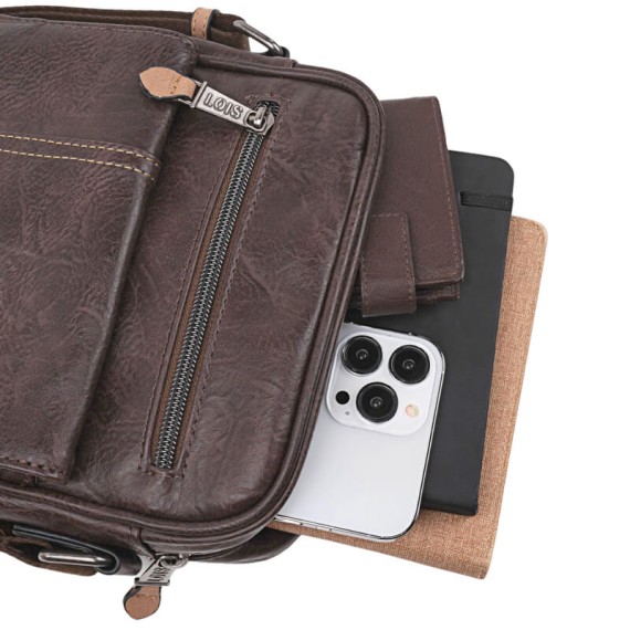 Bolsa de Tiracolo c/ Pala Lois WARREN Castanha | Ref. 237.31732102