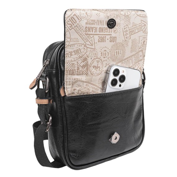 Bolsa de Tiracolo c/ Pala Lois WARREN Preta | Ref. 237.31732101