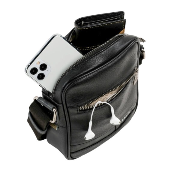 Bolsa de Tiracolo para Homem Lois GRANT Preta | Ref. 237.31021601