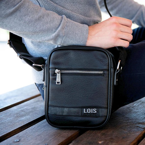 Bolsa de Tiracolo para Homem Lois GRANT Preta | Ref. 237.31021601