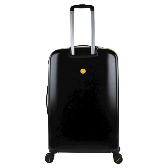 Mala de Viagem / Trolley Grande 78cm 4 Rodas Smiley Originals Amarelo/Preto | Ref. 237.18017002