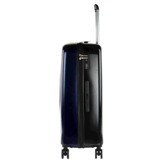 Mala de Viagem / Trolley Grande 78cm 4 Rodas Smiley Originals Azul/Preto | Ref. 237.18017001