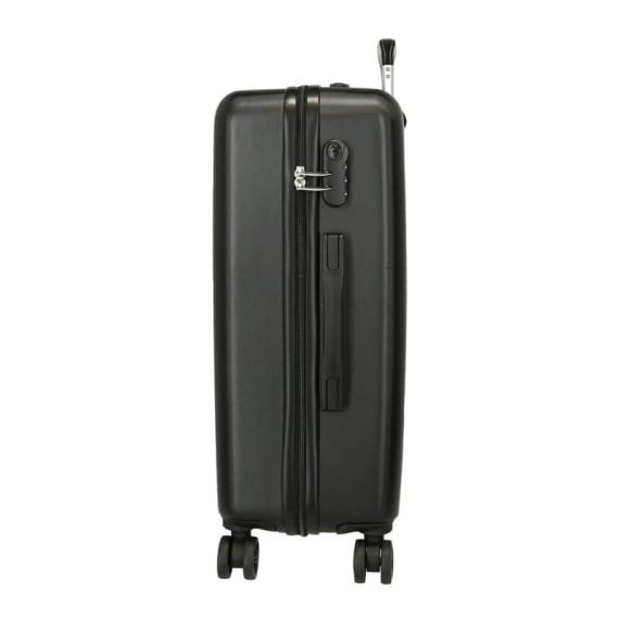 Mala de Viagem / Trolley Médio 65cm 4 Rodas Avengers HEROES Preta | Ref. 186.4961221