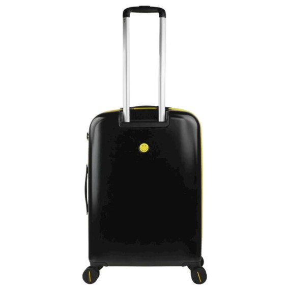Mala de Viagem / Trolley Médio 68cm 4 Rodas Smiley Originals Amarelo/Preto | Ref. 237.18016002