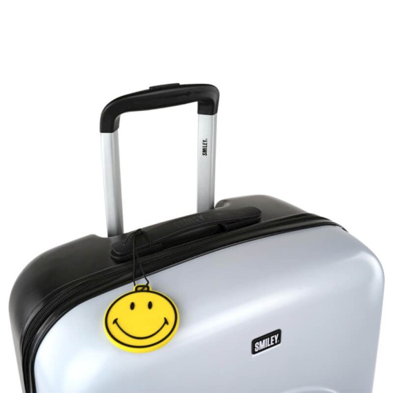 Mala de Viagem / Trolley Médio 68cm 4 Rodas Smiley Originals Branco/Preto | Ref. 237.18016003 Mala de Viagem / Trolley Médio 68cm 4 Rodas Smiley Originals Branco/Preto | Ref. 237.18016003