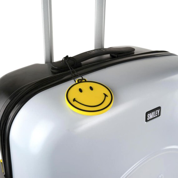 Mala de Viagem / Trolley Médio 68cm 4 Rodas Smiley Originals Branco/Preto | Ref. 237.18016003 Mala de Viagem / Trolley Médio 68cm 4 Rodas Smiley Originals Branco/Preto | Ref. 237.18016003