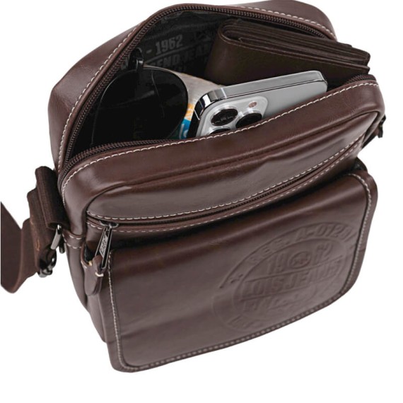 Bolsa de Tiracolo c/ Bolso Frontal Lois DESERT Castanha | Ref. 237.4022001