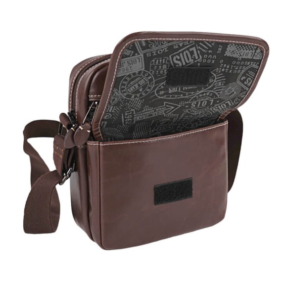Bolsa de Tiracolo c/ Bolso Frontal Lois DESERT Castanha | Ref. 237.4022001