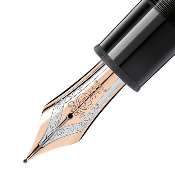 Caneta-tinteiro Montblanc (EF) Meisterstück Rose Gold-Coated Preta | Ref. 238.112664