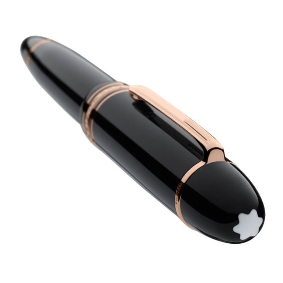 Caneta-tinteiro Montblanc (EF) Meisterstück Rose Gold-Coated Preta | Ref. 238.112664