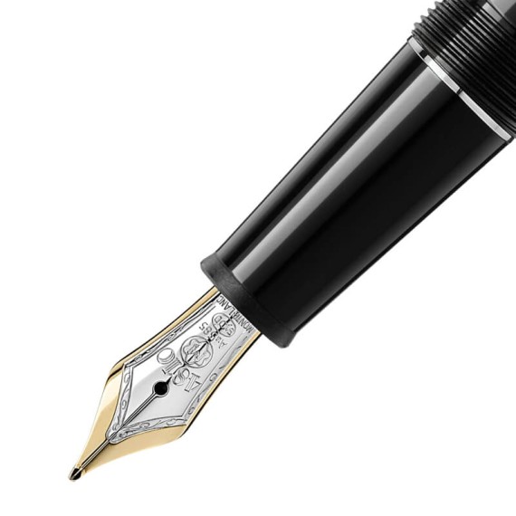 Caneta-tinteiro MONTBLANC (M) Meisterstück Revestida Platina Preta | Ref. 238.132468