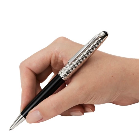 Ballpoint MONTBLANC Meisterstück Classique Doué Geometry Preta | Ref. 238.132503