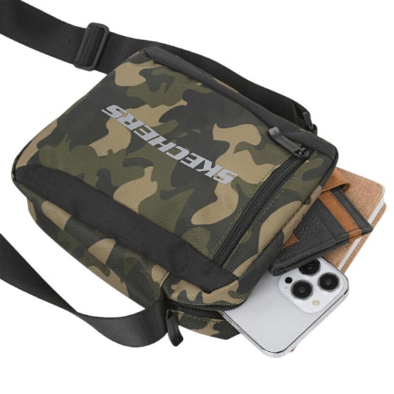Bolsa de Tiracolo SKECHERS S1218 Camuflado Cinza | Ref. 237.S121802