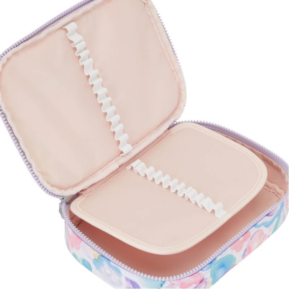 Estojo Escolar KIPLING 100 Pens Aqua Flowers | Ref. 187.40KI60022FW