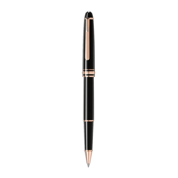 Rollerball MONTBLANC Meisterstück Classique Revestida Rose Gold Preta | Ref. 238.132487