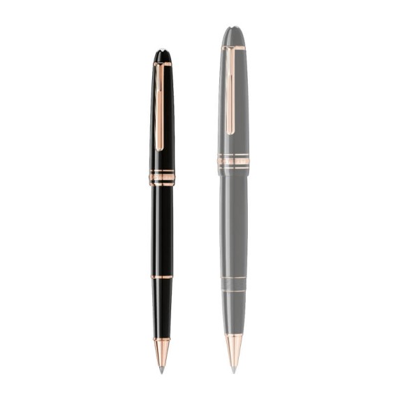 Rollerball MONTBLANC Meisterstück Classique Revestida Rose Gold Preta | Ref. 238.132487