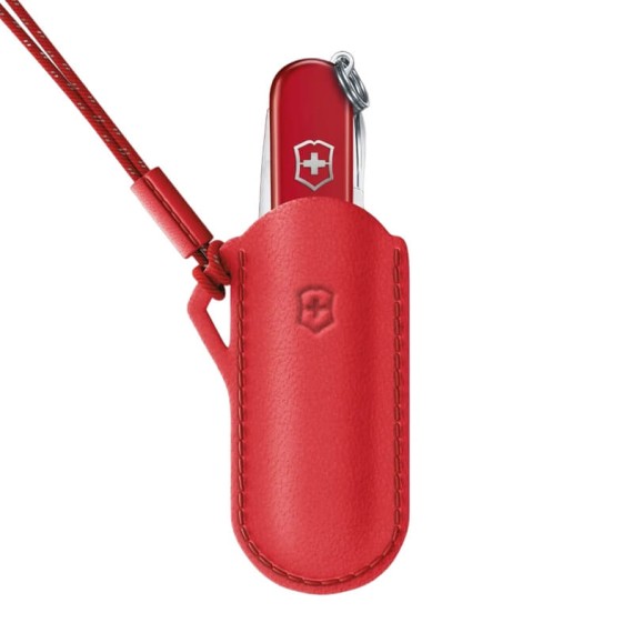 Bolsa para Canivete Pele Style Icon VICTORINOX Vermelha | Ref. 320.40670