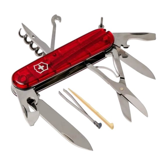 Canivete 91mm VICTORINOX Climber SliverTech Vermelho Translúcido | Ref. 320.13703.T