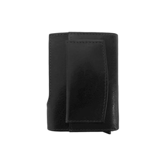 Carteira P.Cartões c/ Ejetor e P. Moedas RFID DIPELLE 1806 Preta | Ref. 254.DP1806P