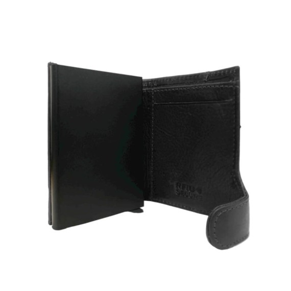 Carteira P.Cartões c/ Ejetor e P. Moedas RFID DIPELLE 1806 Preta | Ref. 254.DP1806P