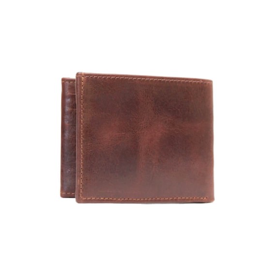 Carteira Documentos c/ P. Moedas e Mola RFID DIPELLE 1803 Castanha | Ref. 254.DP1803C