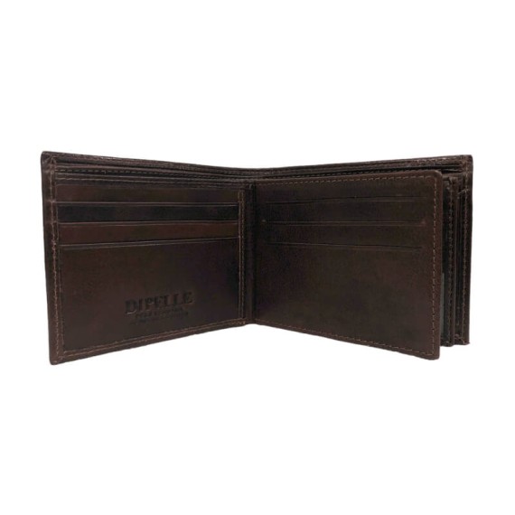 Carteira para Documentos c/ Porta-Moedas RFID DIPELLE 1801 Castanha | Ref. 254.DP1801C