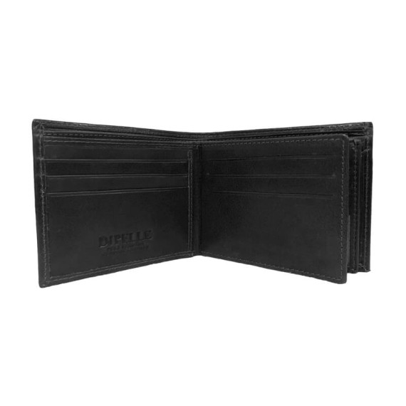Carteira para Documentos c/ Porta-Moedas RFID DIPELLE 1801 Preta | Ref. 254.DP1801P