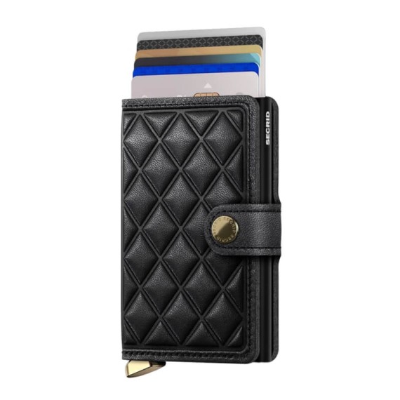 Carteira SECRID Premium Miniwallet Emboss Diamond Black | Ref. 297.MED-B