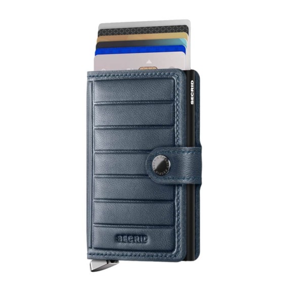 Carteira SECRID Premium Miniwallet Emboss Lines Teal | Ref. 297.MEL-T
