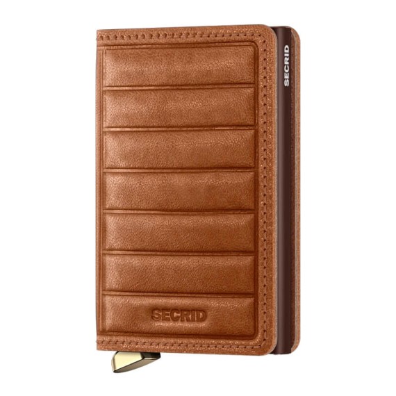 Carteira SECRID Premium Slimwallet Emboss Lines Cognac | Ref. 297.SEL-C